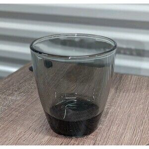 Vintage Classic Smoke Rocks 4" Tumbler Double Glass MCM Replacement Mod Retro